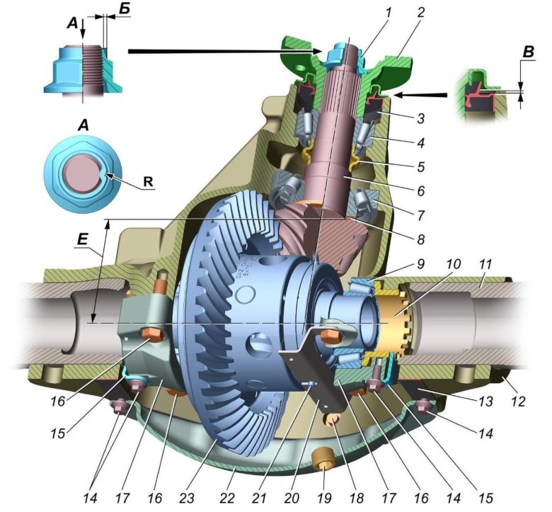 Задний редуктор автомобиля ВАЗ-2107