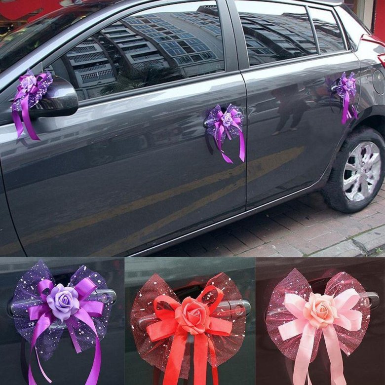 Свадебные украшения на машину