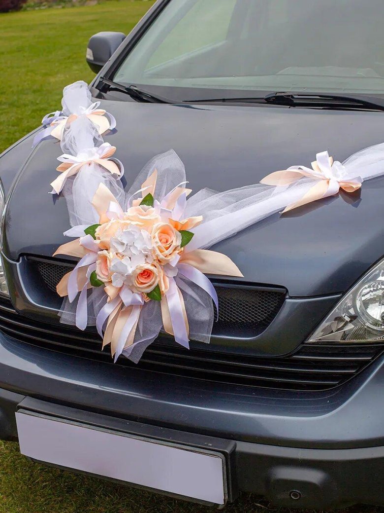 Свадебная машина украшение