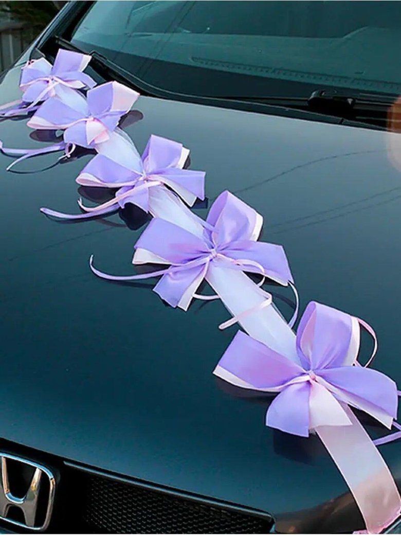 Свадебная лента на машину украшение капота авто