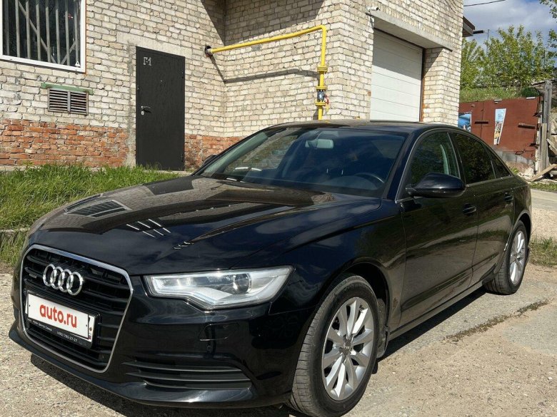 Чёрный audi a6 iv (c7) 2.8 cvt (204 л.с.) с пробегом