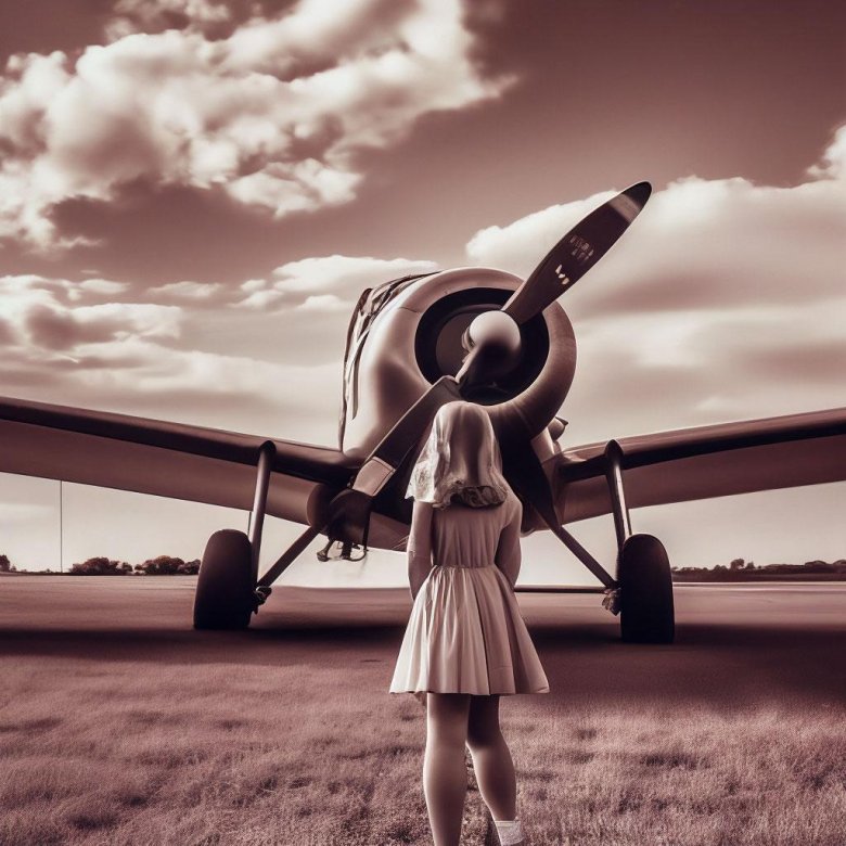 Девушка и самолет