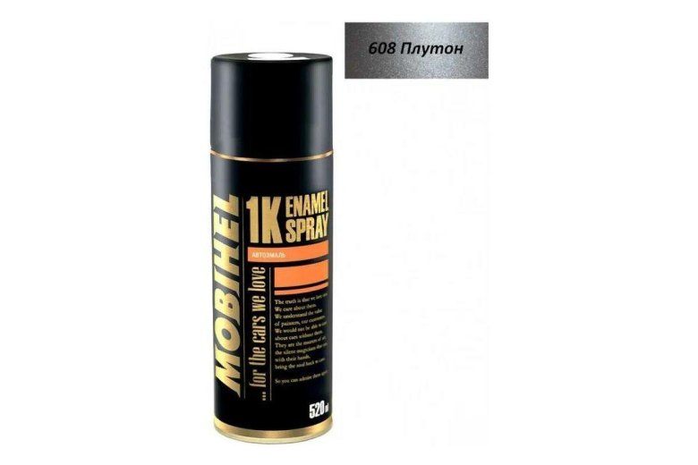 Mobihel аэрозоль автолак 000 черная матовая (520 мл)