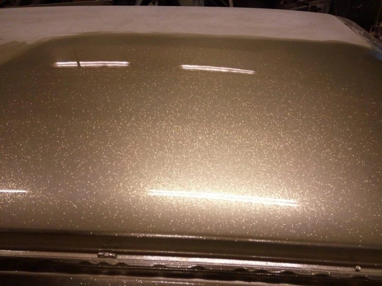 Краска для авто с блёстками бежевая