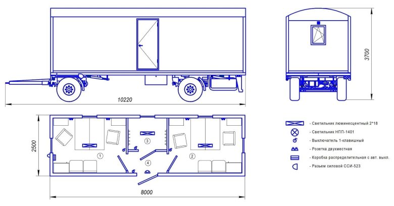 Вагон дом кедр 4 габариты