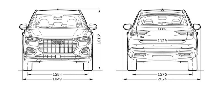 Габариты ауди q3 2014