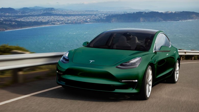 Tesla model 3 Green