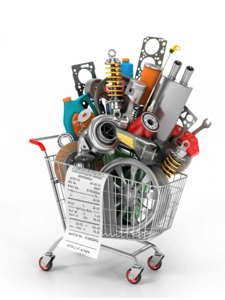 Тележка с автозапчастями