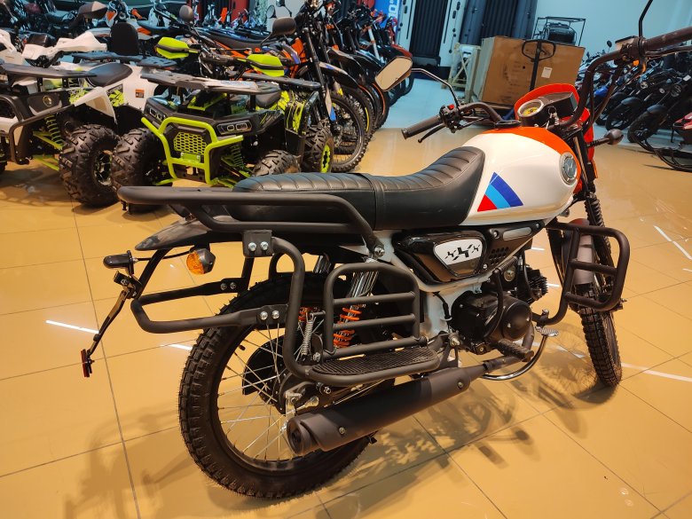 Мопед мотомир colt scrambler оранжевый