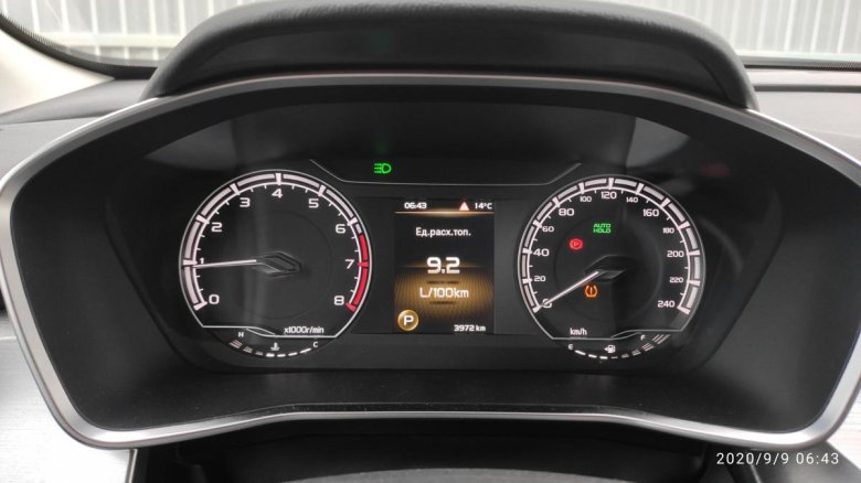 Geely Coolray панель приборов