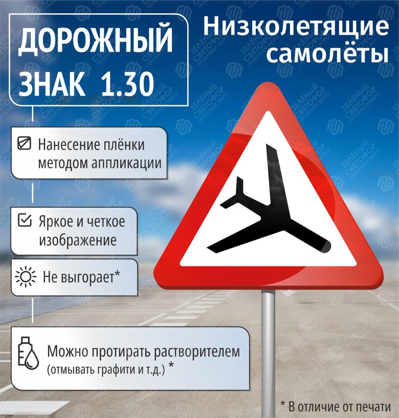 Низколетящие самолеты дорожный знак
