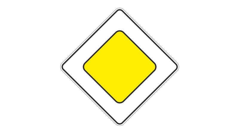 Дорожный знак 2.1 Главная дорога