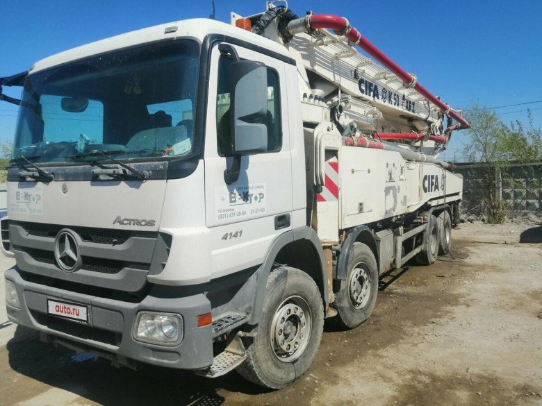 Автобетононасос мерседес бенц 37м стрела
