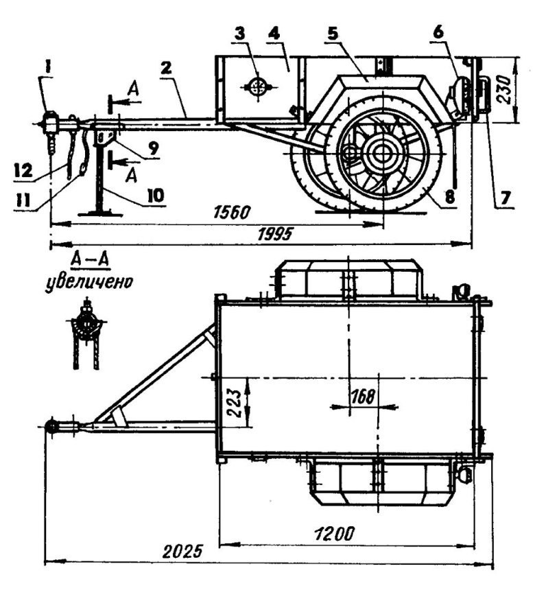 Прицеп для мотоблока своими руками чертежи и размеры