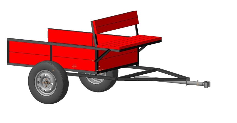 Прицеп ТМ-250 размер сцепки прицепа