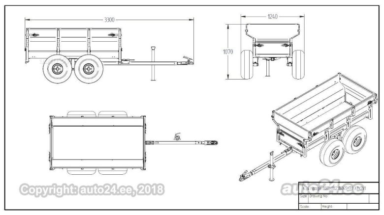 Чертеж прицепа для квадроцикла Trailer