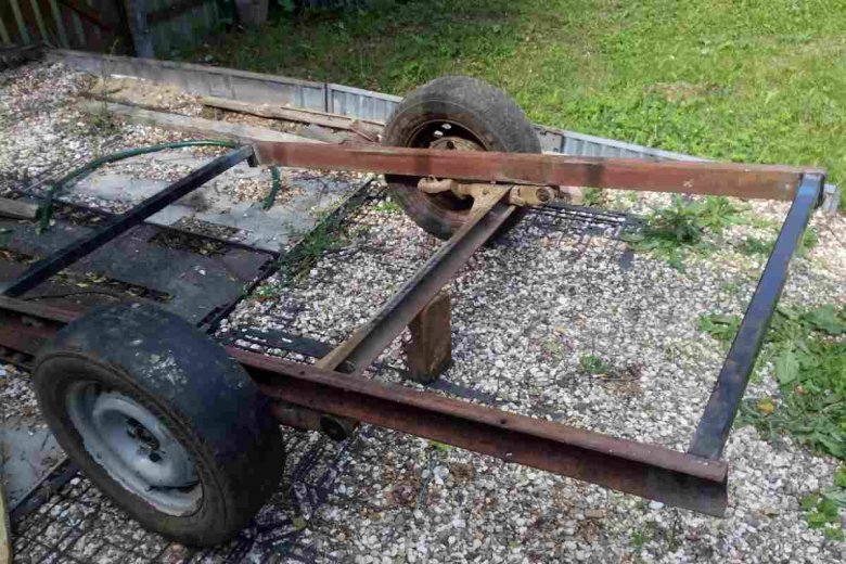 Прицеп к мотоблоку из балки ВАЗ 2109