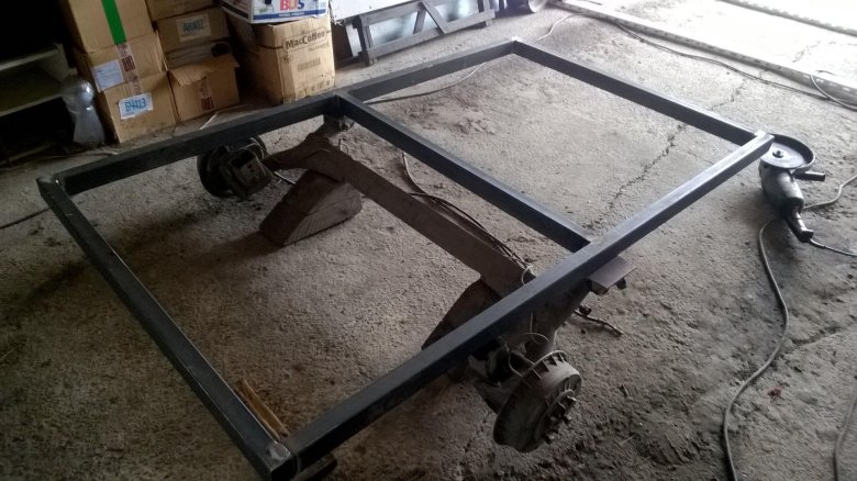 Прицеп для культиватора из балки ВАЗ 2109