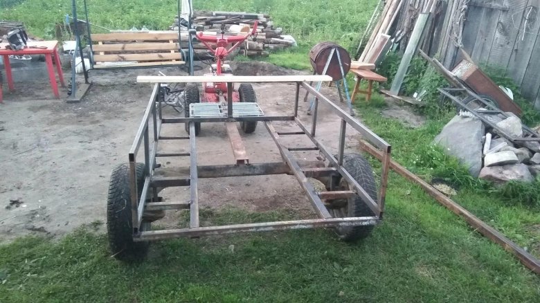 Прицеп для мотоблока Нева из балки ВАЗ-2109
