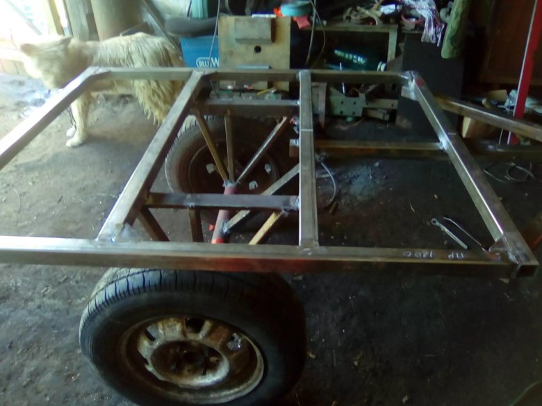 Прицеп для мотоблока из балки ВАЗ 2109
