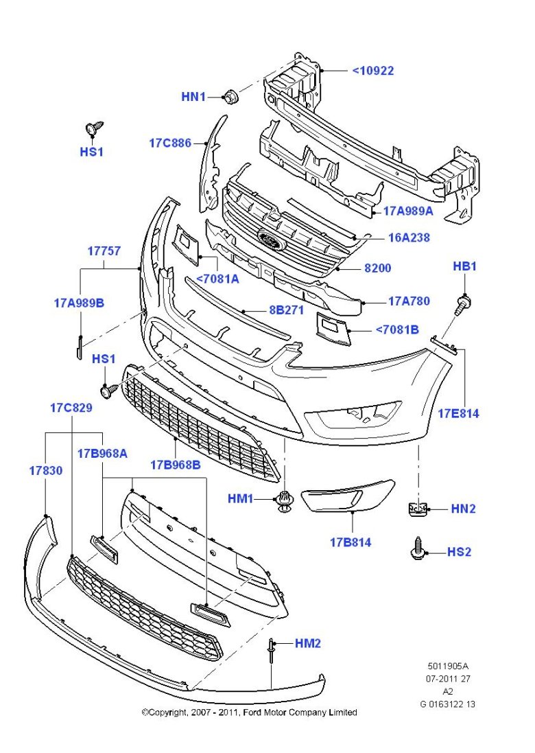 Ford Mondeo ca2 2007-2014 накладка бампера