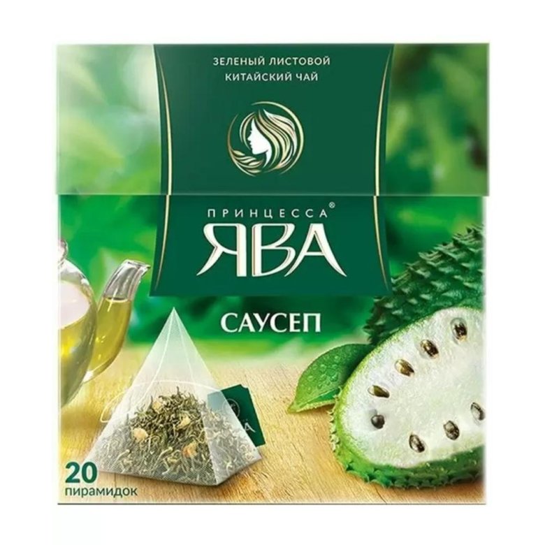 Чай принцесса Ява зеленый с саусепом