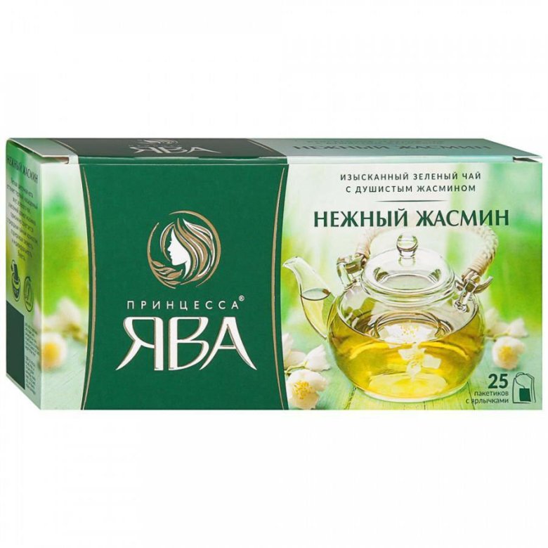 Чай зеленый нежный жасмин 25 пакетиков