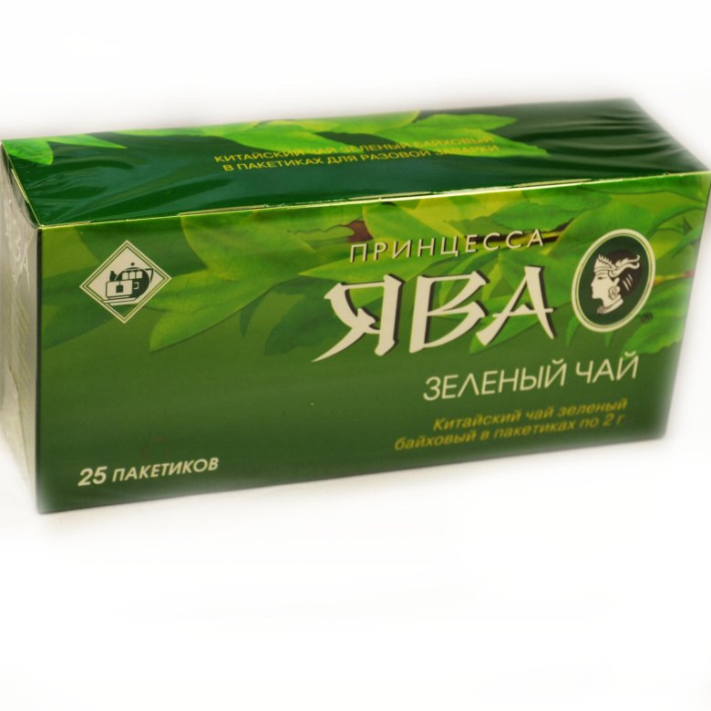 Чай принцесса Ява традиционный зеленый 25 пак.*18 шт