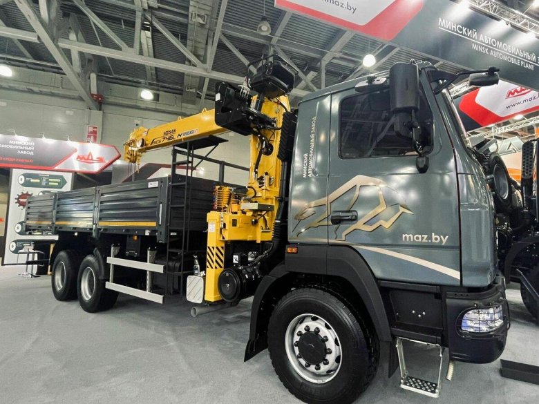 КМУ МАЗ 6302c5-575-080 (евро-5) + Soosan scs736lii верх.упр. + Борт сталь 6,6м. СПМ