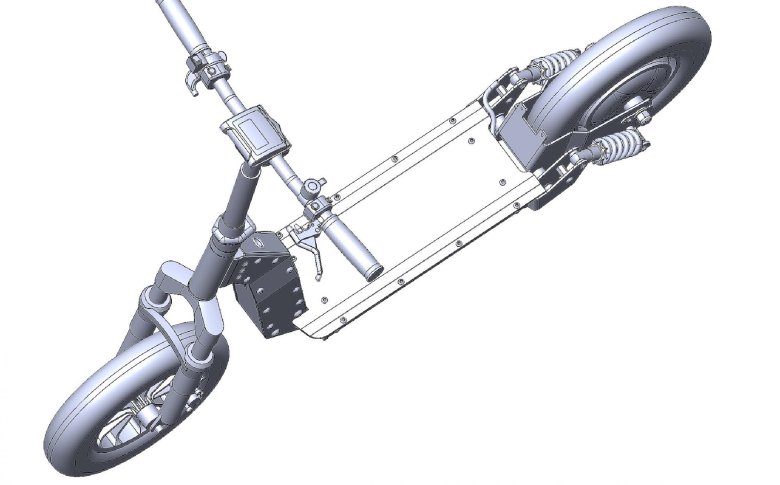 Задний маятник электросамоката scooter