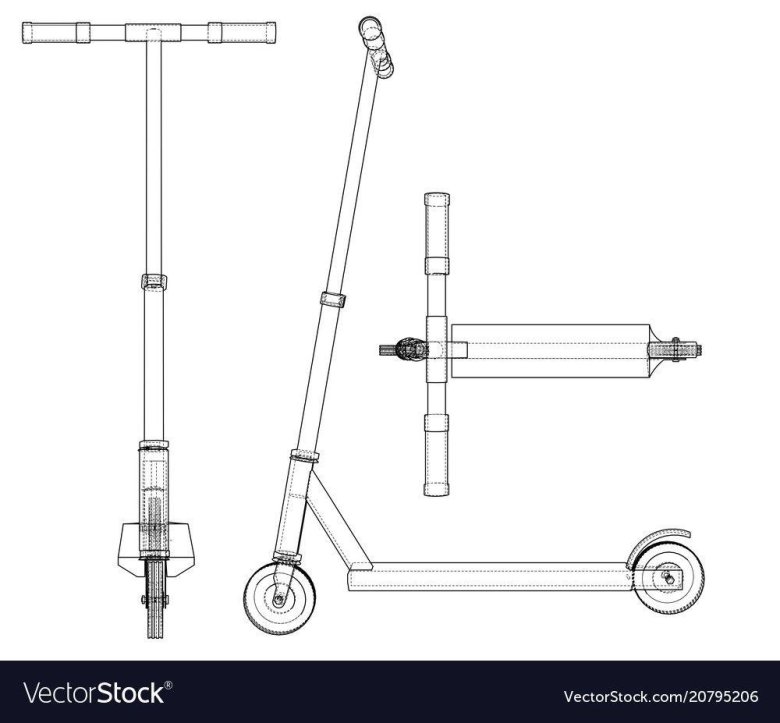 Чертеж трюкового самоката