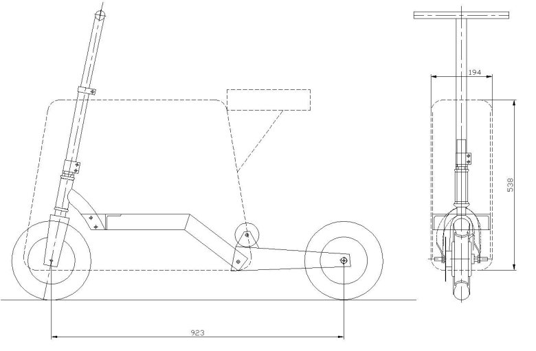 Электромотор самоката чертеж