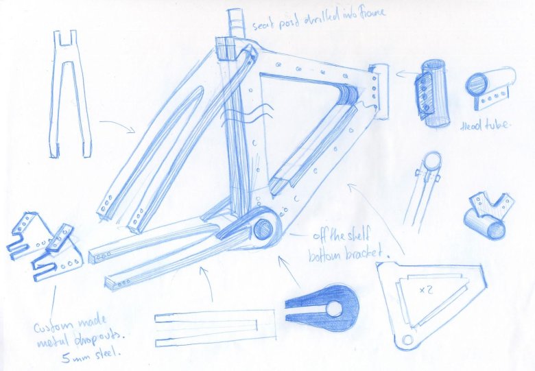 Рама для электросамоката чертеж
