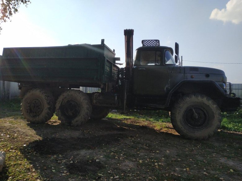 ЗИЛ 131 самосвал с КМУ