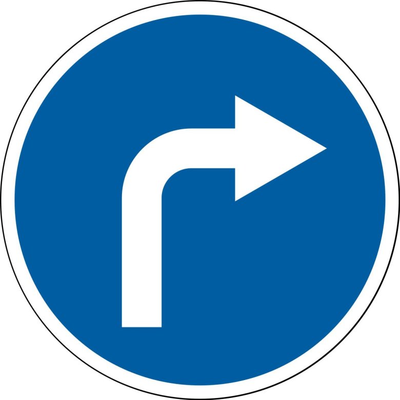 Знак 4.1.2 движение направо