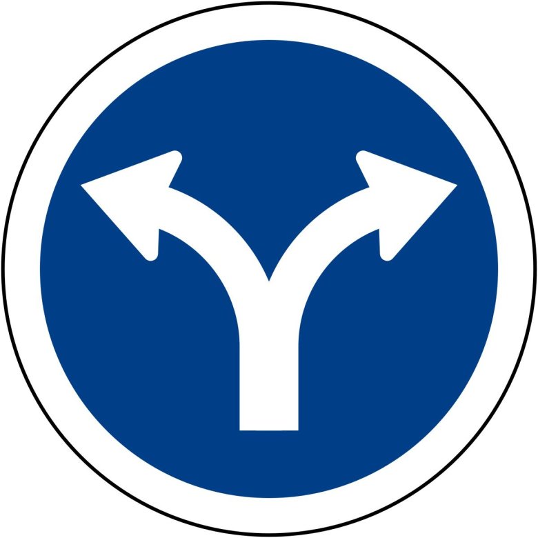 Дорожные знаки движение направо и налево