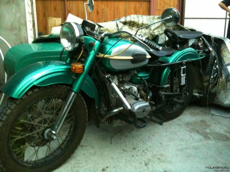 Мотоцикл Урал зеленый металлик