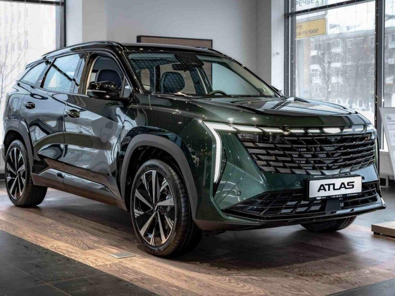 Джили атлас 2024 зеленый