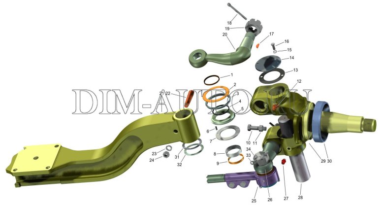 Поворотная цапфа КАМАЗ 65115