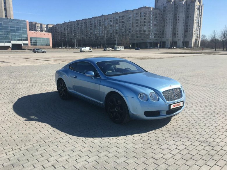 Бентли континенталь голубая