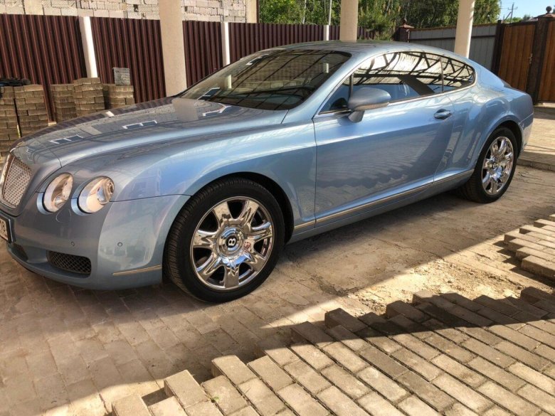Бентли Континенталь gt голубая