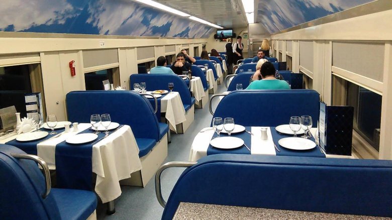 Поезд 050м Москва Самара двухэтажный вагон ресторан