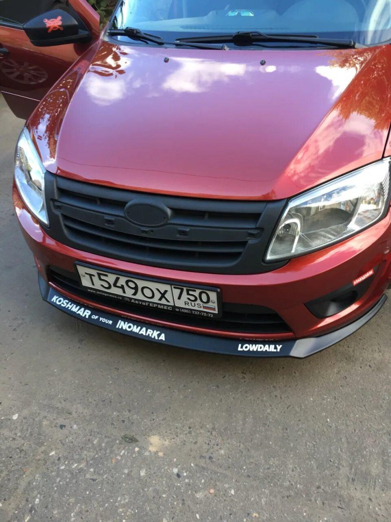 Сплиттер переднего бампера Калина 1