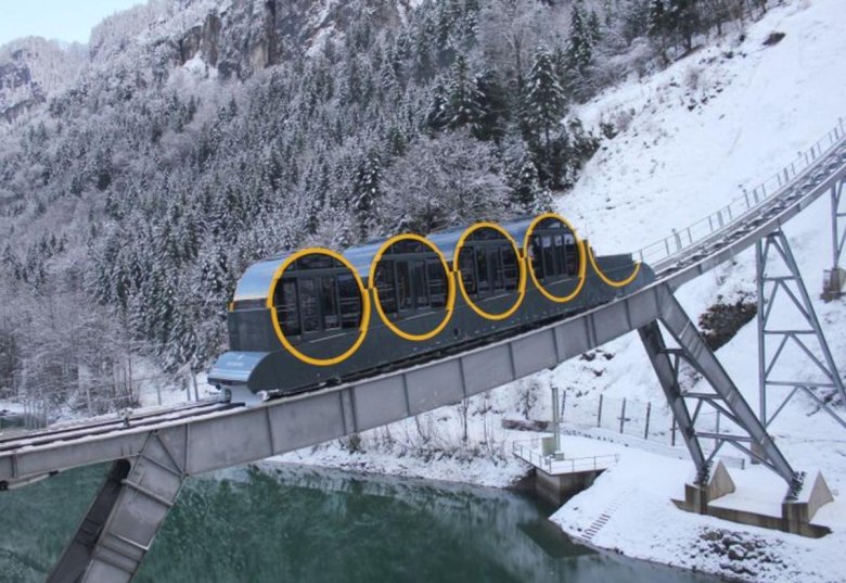 Швейцария горный фуникулер