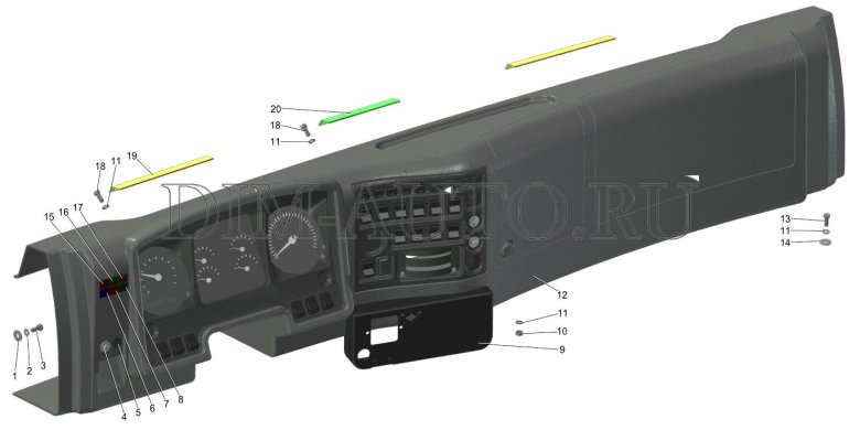 Бардачок торпеды КАМАЗ 6520