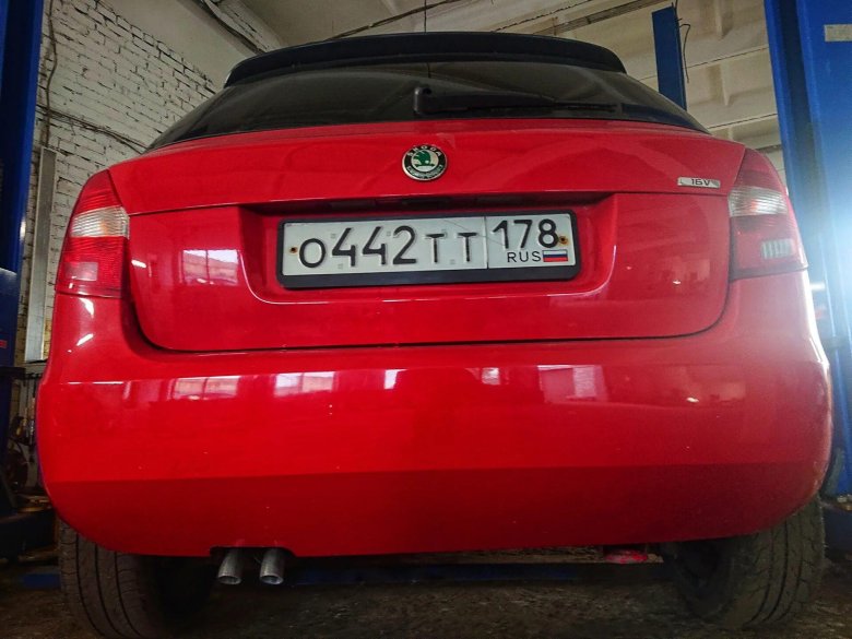 Skoda Fabia 2 глушитель