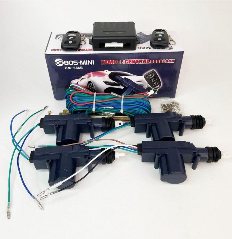 Комплект центрального замка с пультом bos Mini BM-686b