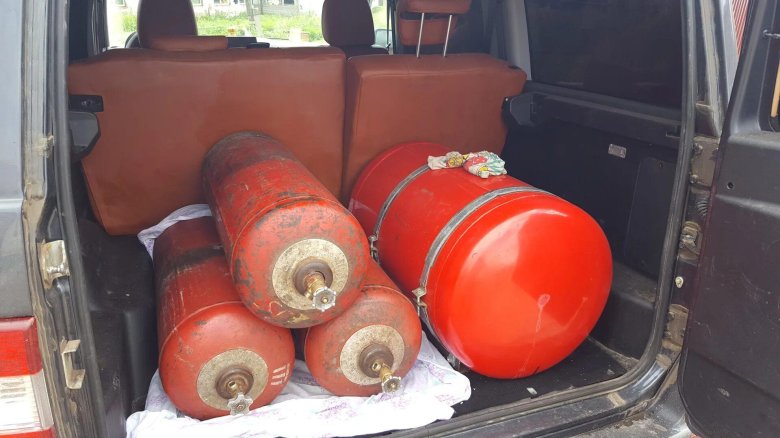 УАЗ Патриот ГБО 2 баллона