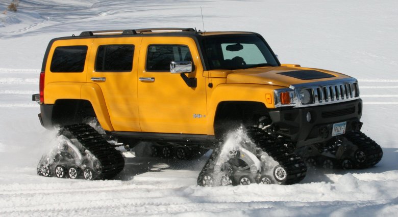 Hummer h3 на гусеницах