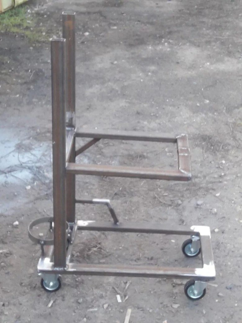 Тележка для полуавтомата с баллоном 10 литров чертежи